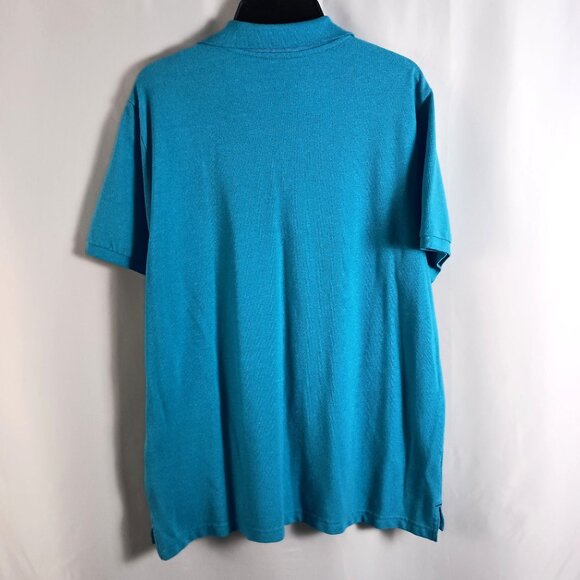 American Eagle Men’s Blue Polo Shirt XL Classic Fit Polyester Cotton Blend - Picture 3 of 5